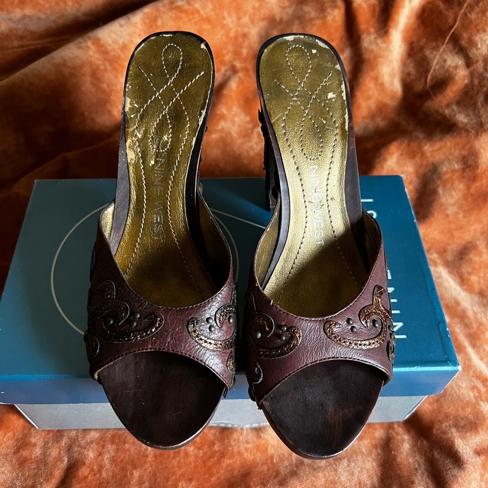 Nine West Krysta wooden heals